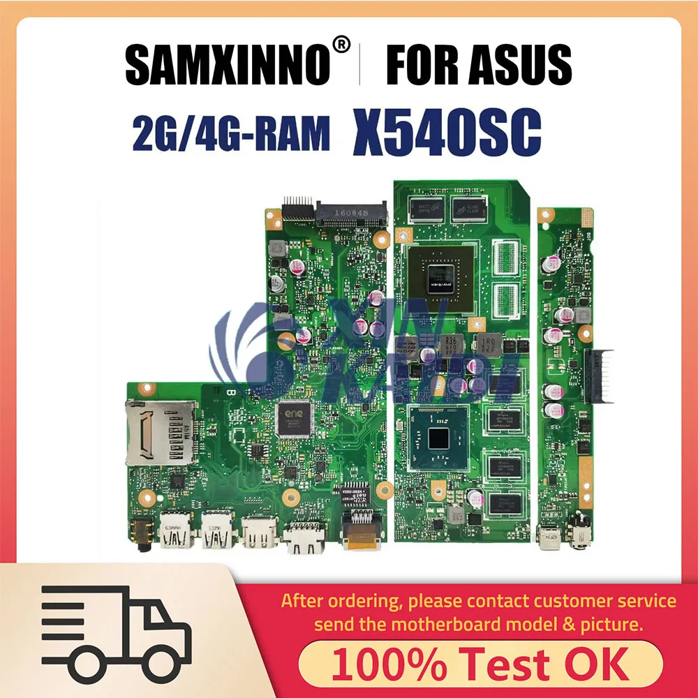 

Notebook Mainboard For ASUS X540S X540SC A540SC D540SC R540SC F540SC Laptop Motherboard CPU N3050 N3700 2G 4G-RAM GT810M