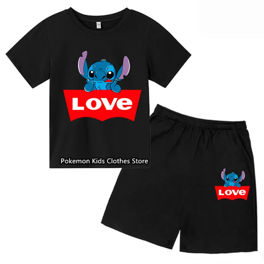 Kawaii Lilo Stitch Funny Cartoon T Shirt Kids Stitch Cute Manga T-shirt Y2k Graphic Tshirt Streetwear Top Tees Female