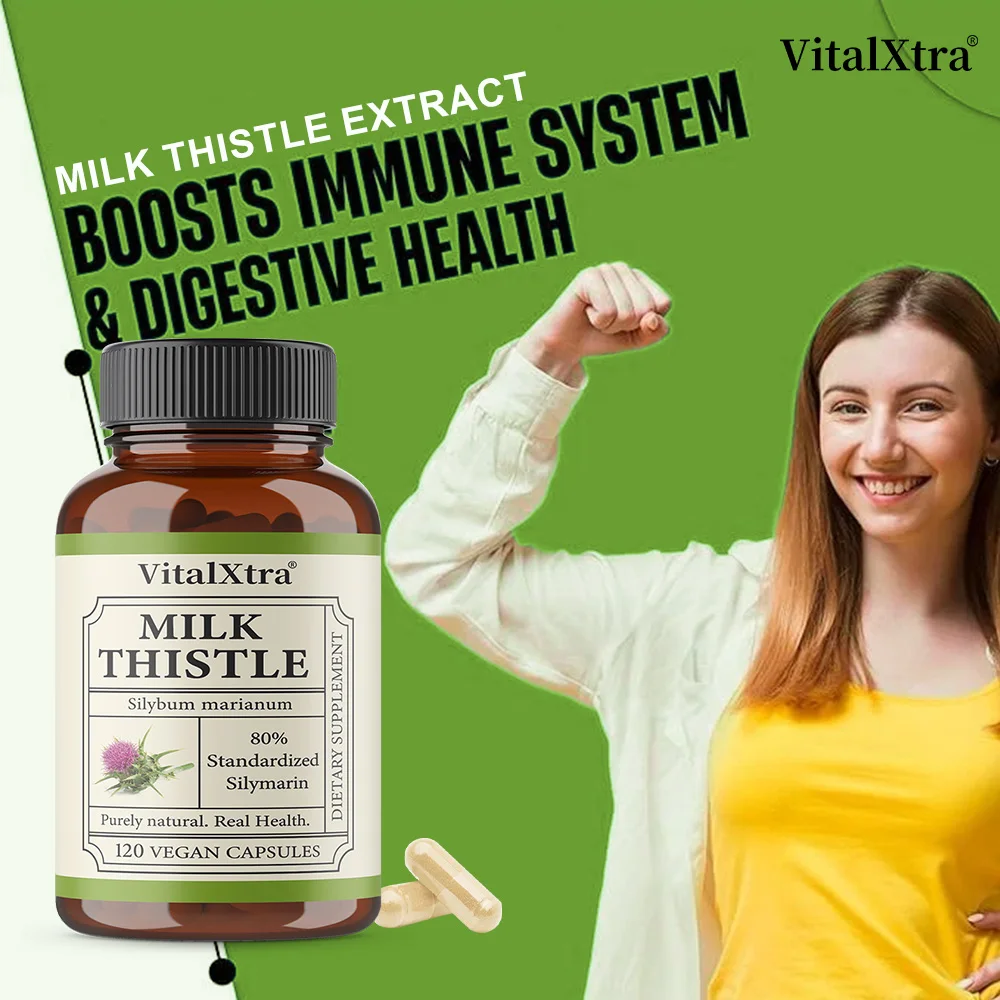 Milk Thistle Capsule - Antioxidant, Detoxifying and Cleansing, Liver Health, Improve Liver Function, Promote Digestive System