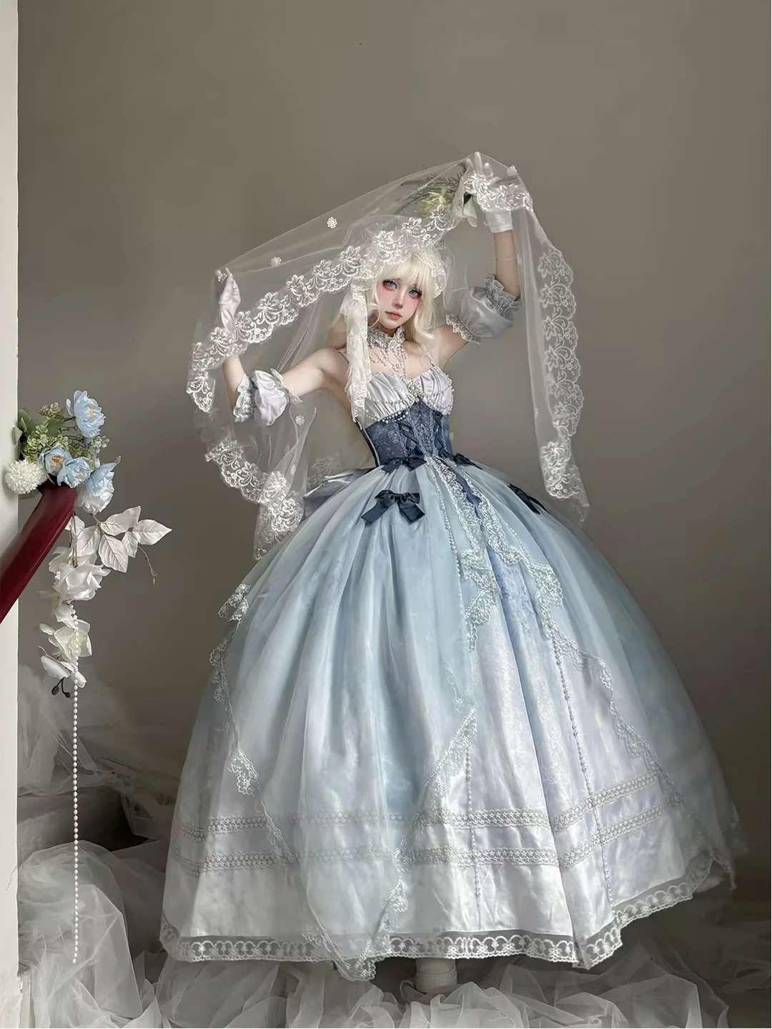 

Ele Cinderella Lolita Evening Gown Women's Annual Ball Floral Wedding Dr Student Birthday Adult Ceremony Princ Dr