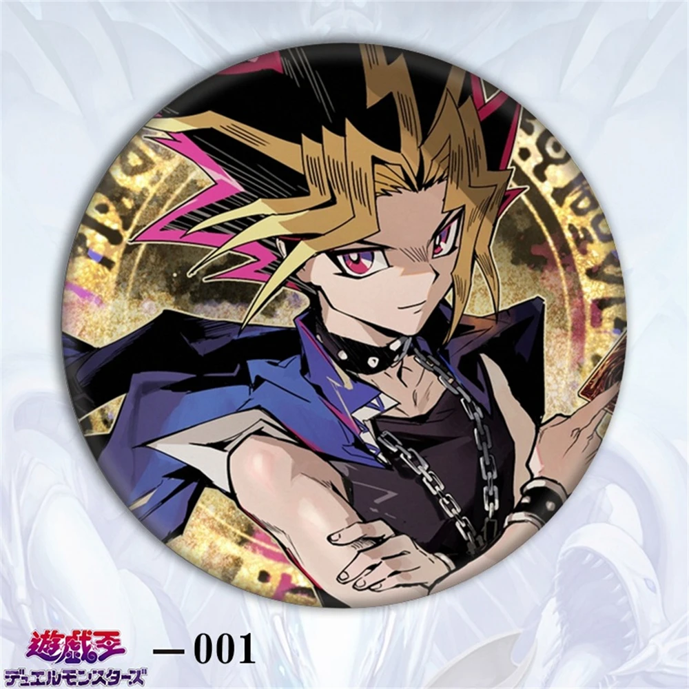 58 مللي متر أنيمي مبارزة الوحوش Mutou Yūgi ATEM تأثيري حلي شارة دبوس SPTE صفيح بروش الدعامة جيلف