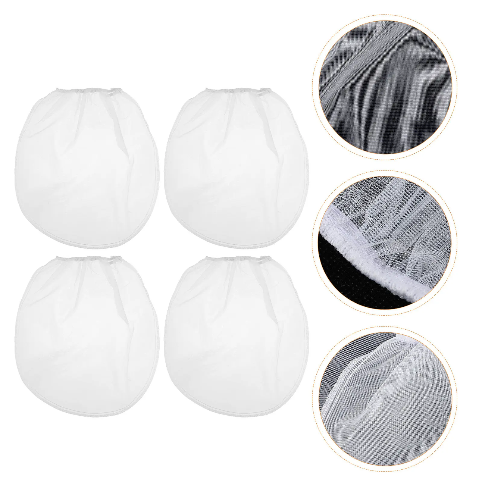 

20Pcs Paint Strainer Bags Fine Mesh Filter White Elastic Drawstring Secure Fit Paint Bucket Strainer Bag Garden Liquid Filter