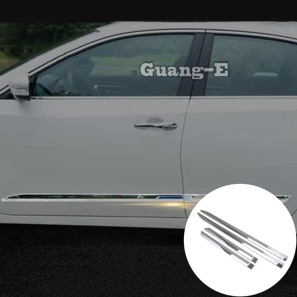 

Styling Cover Detector Bumper Side Door Body Trim Stick Strip Molding 4PCs For Nissan Altima Teana 2013 2014 2015 2016 2017 2018