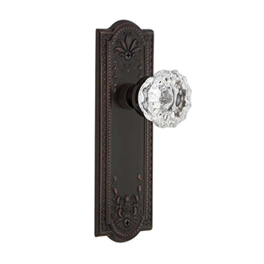

Warehouse Meadows Plate and Interior Crystal Door Knob