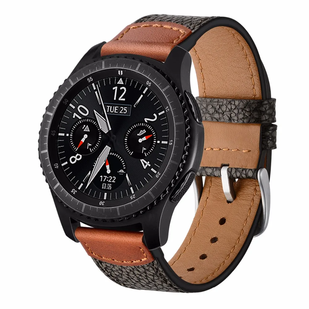 

Ремешок из натуральной кожи для Samsung Galaxy watch 46 мм Gear S3 Frontier 22 мм, сменный Браслет для часов Huawei watch gt2