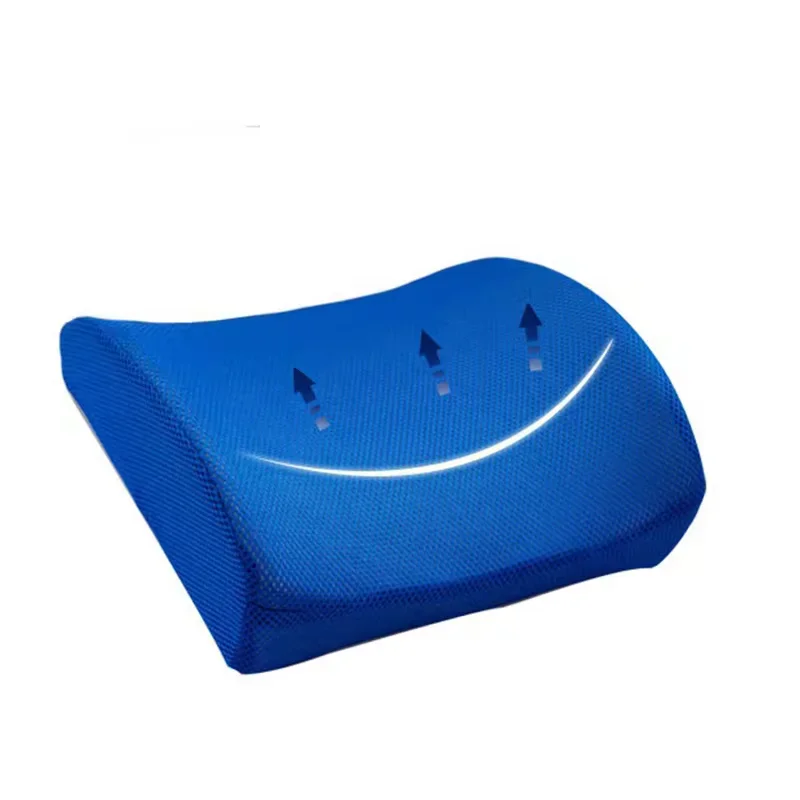 Car Lumbar Support Cushion Memory Foam Waist Pillow 2 Colors Auto Seat Back Cushion for Car Home Office Pain Relief
