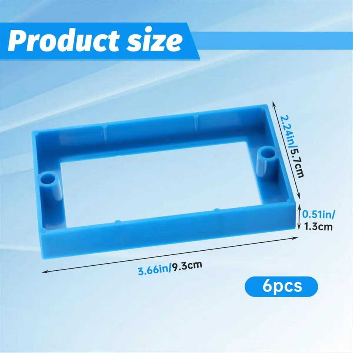 [T73C] 6 Pcs 1/2inch Single Gang Receptacle Outlet Box Extenders, with Screws, Electrical Outlet Extender for Electrical Box