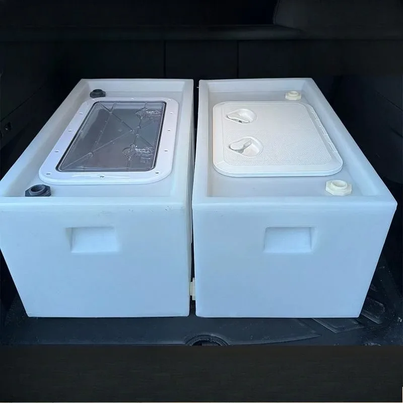 Live fish box trolley Special transportation for live fish Square box Outdoor fishing vehicle Anti-overflow sealed live fish box
