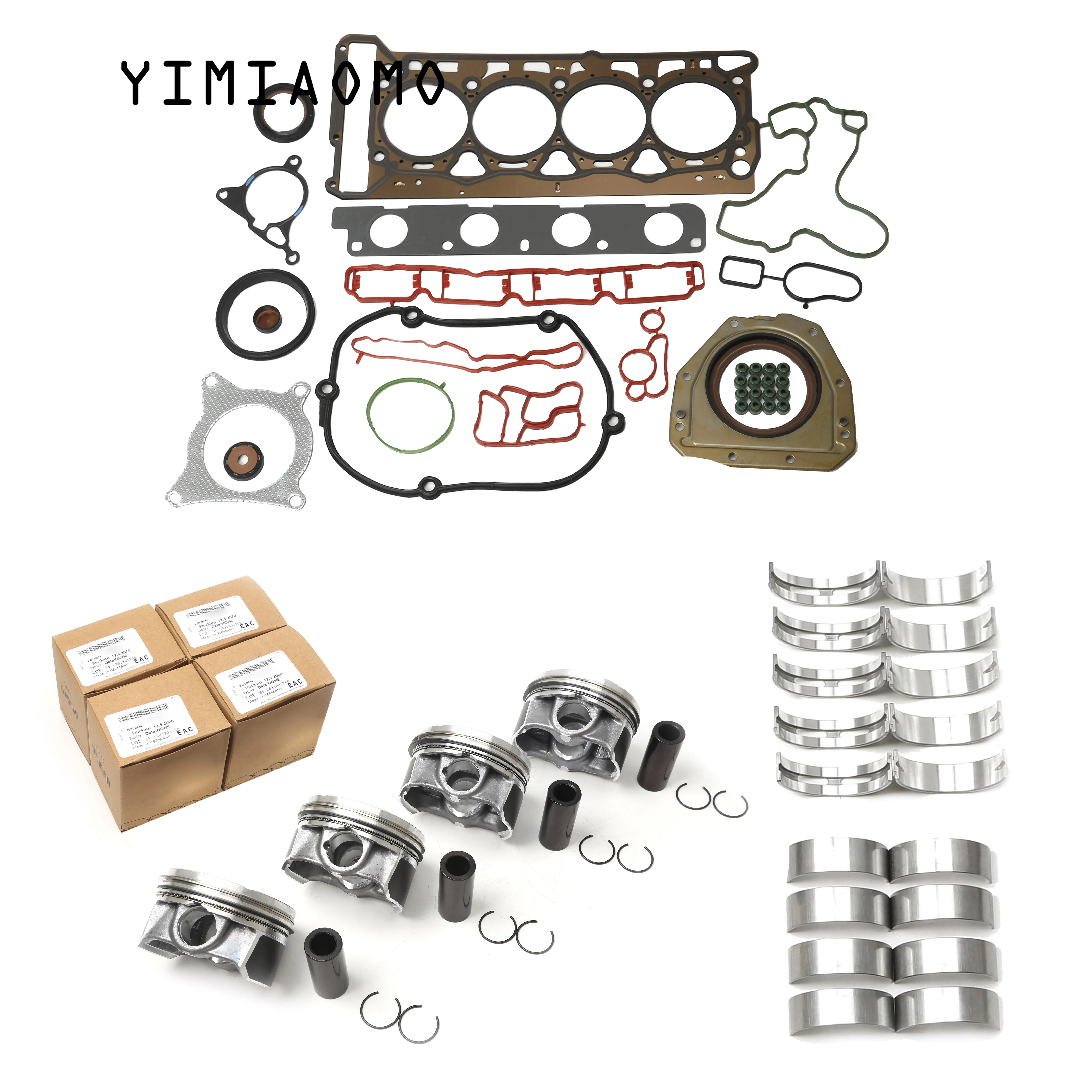 

06H107065DM Engine Repair Kit Piston +0.5MM Bearing Bush For AUDI A3 A5 VW Beetle Golf Passat Skoda Octavia Seat Leon 06H105701D