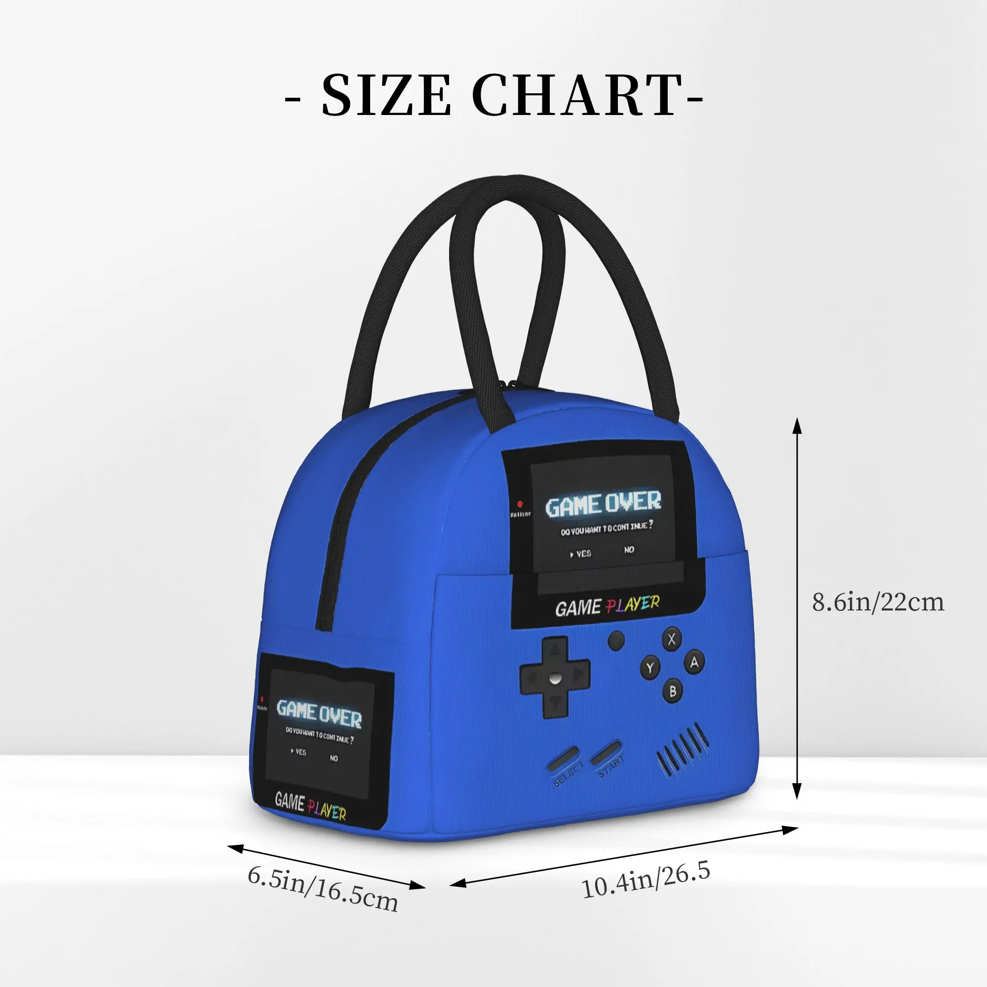 Games Console Handheld Gamer Insulated Lunch Tote Bag for Office Controller Portable Thermal Cooler Washable Bento Bags