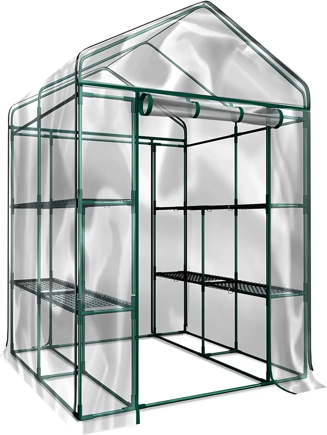 

Greenhouse - greenhouse with frame with 8 Sturdy Shelves and PVC Cover for Indoor or Outdoor Use - 56 x 56 x 76-Inch