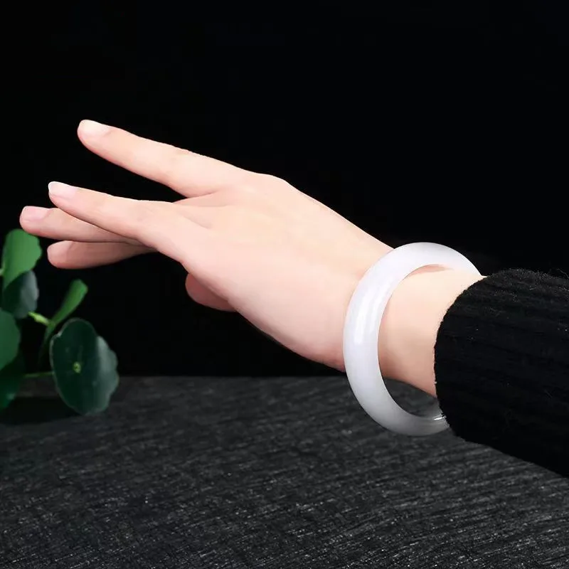 

Wholesale Jade Bracelets from Manufacturer Jade Bracelet Afghan White Jade Bracelet Hetian White Jade Bracelet Gold Silk Jade Br