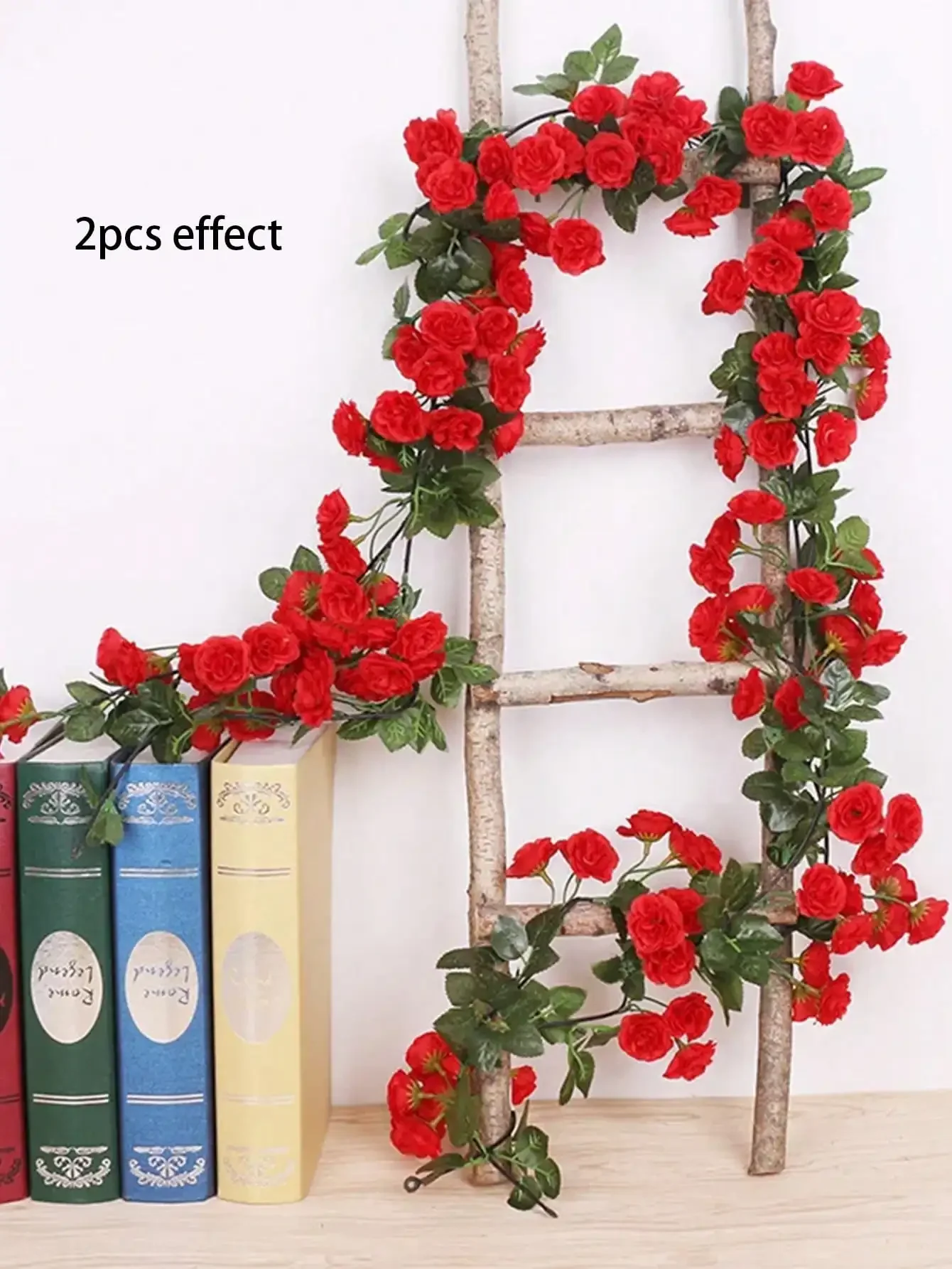 69-Heads Artificial Rose Vine Flowers Garlands Floral Hanging Garden Craft Rose Ivy Plants For Wedding Arch Arrangement