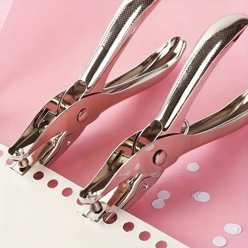 

2026 Heavy Duty Manual Hole Punch-Ergonomic Rubber Handle for Single Hole Punching,Durable Metal Tool for Paper,Office&School