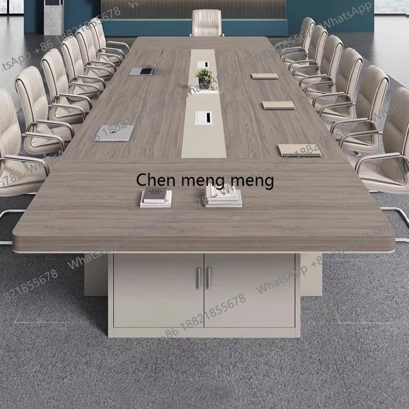 Conference table Simple modern office furniture Office table and chair combination Rectangle reception negotiation table