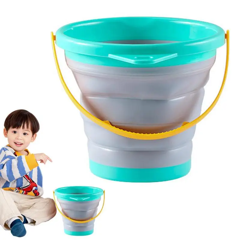 Foldable Beach Bucket Collapsible Sand Pail Water And Food Container Dog Bowls Cats Dogs And Puppys Camping And Fishing Tub