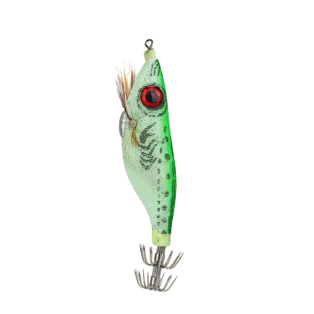 DNDYUJU 5 Stück 9g/10cm Angelköder-Set Künstliche Garnelen, Oktopus, Tintenfisch, Hartköder, Bleigewicht, Tintenfisch-Jighaken – Detail 11
