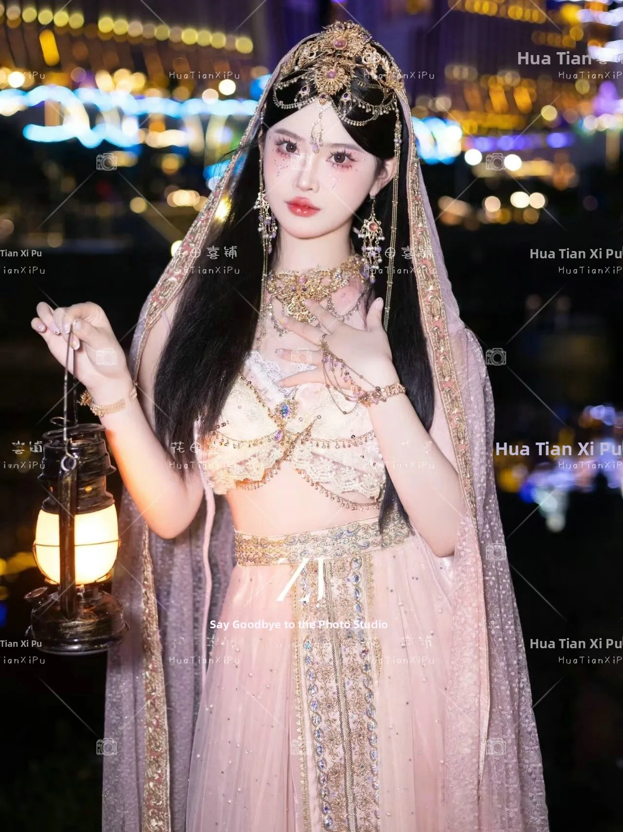 

Костюм для фотосессий в этническом стиле «Летающая принцесса Дуньхуан» для женщин, в стиле Ханьфу, для путешествий и съемок в Сишуанбаньна