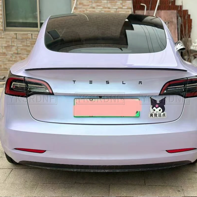 Rear Trunk Spoiler For Tesla Model 3/Model Y 2017-2023 For Highland 2024 Lip Carbon Fiber ABS Wing Spoiler Car Accessories