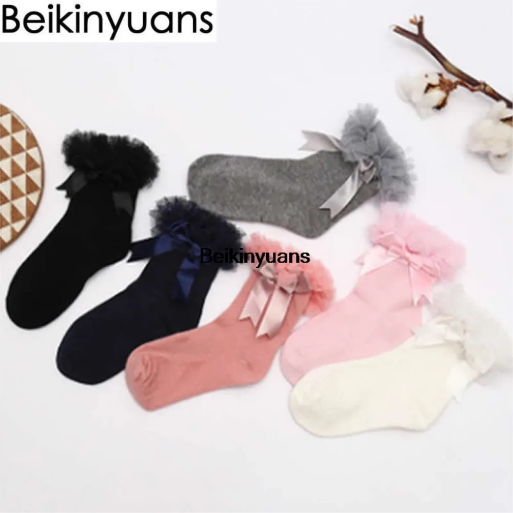 kids socks girls Comfortable Combed cotton socks children's lace princess girls short sock bowknot lace fashion infant