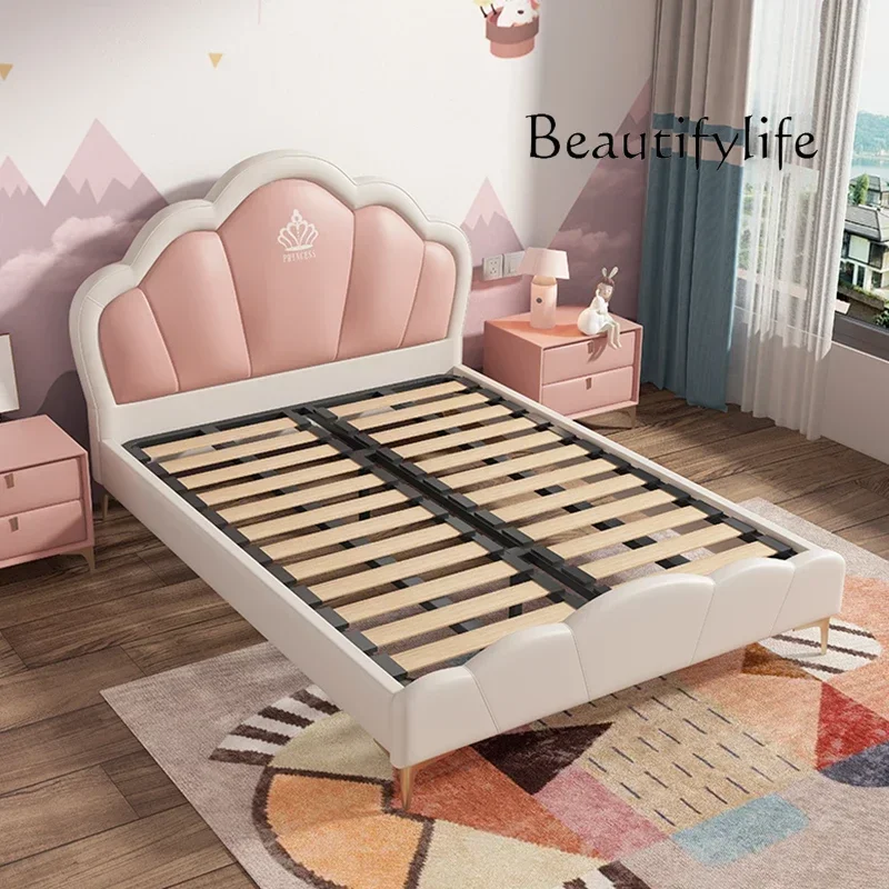 Cc تصميم بسيط فردي سرير أطفال الأميرة الحديثة كاماس الرضع الأثاث ديكور المنزل الطبيعي سرير أطفال السلامة الخشبية