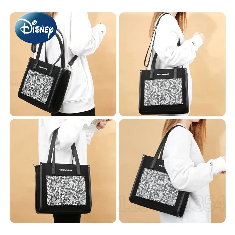 Disney Original Mickey New Diaper Bag Handbag Cartoon Baby Bag Fashion Women's Bag Large Capacity One Shoulder Crossbody Bag