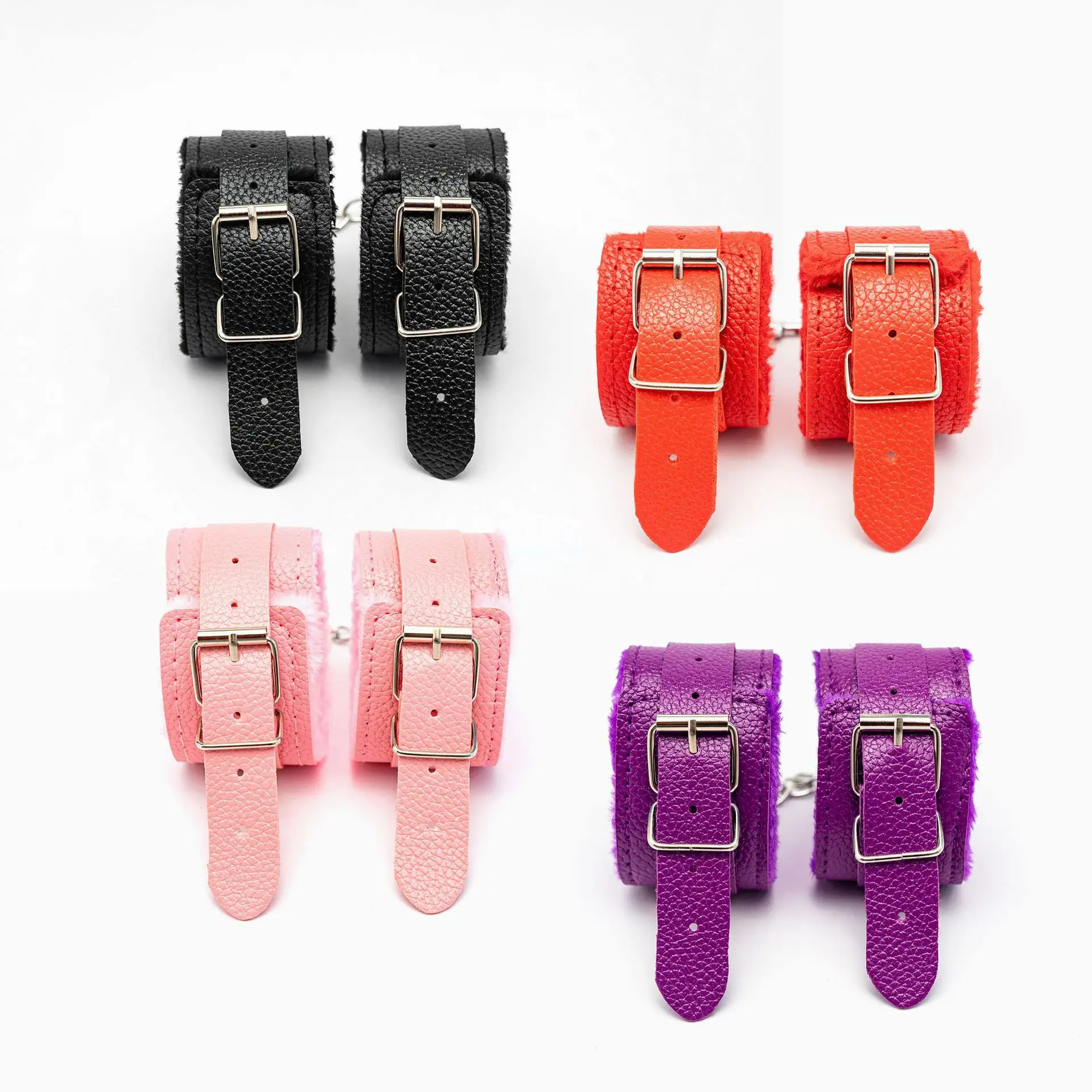 Adult SM Sex Restraint Handcuffs Slave Tools No Vibrators Sexy Wrist Cuffs Open Hand Toys Bondage For Couple