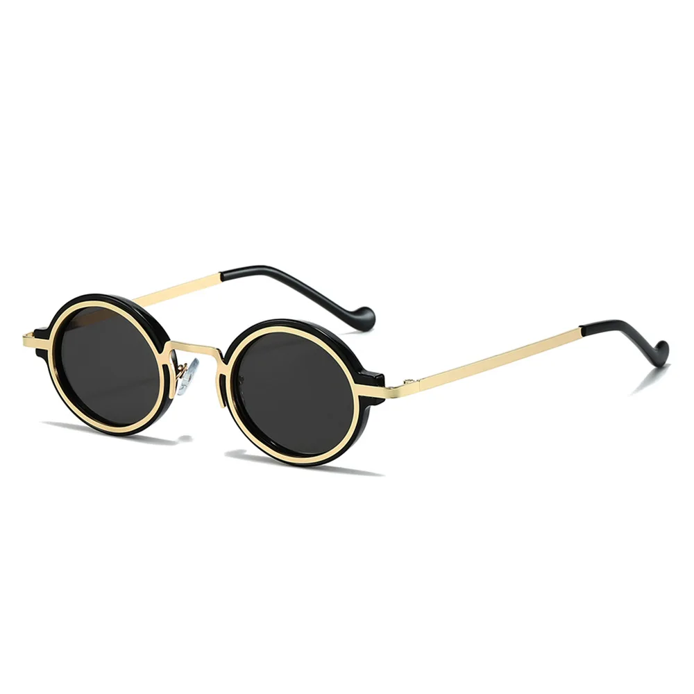 Retro Steampunk Small Round Oval Sunglasses Men Women Metal & Plastic Frame Sun Glasses Fashion Unique Stylish Hipster UV400