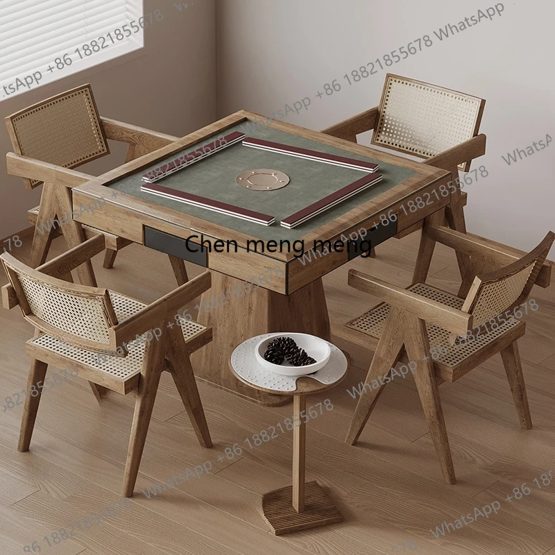 

Modern Solid Wood Mahjong Table Multi-Functional Smart Automatic Shuffling Machine Card Game Tables Creative Home Furniture