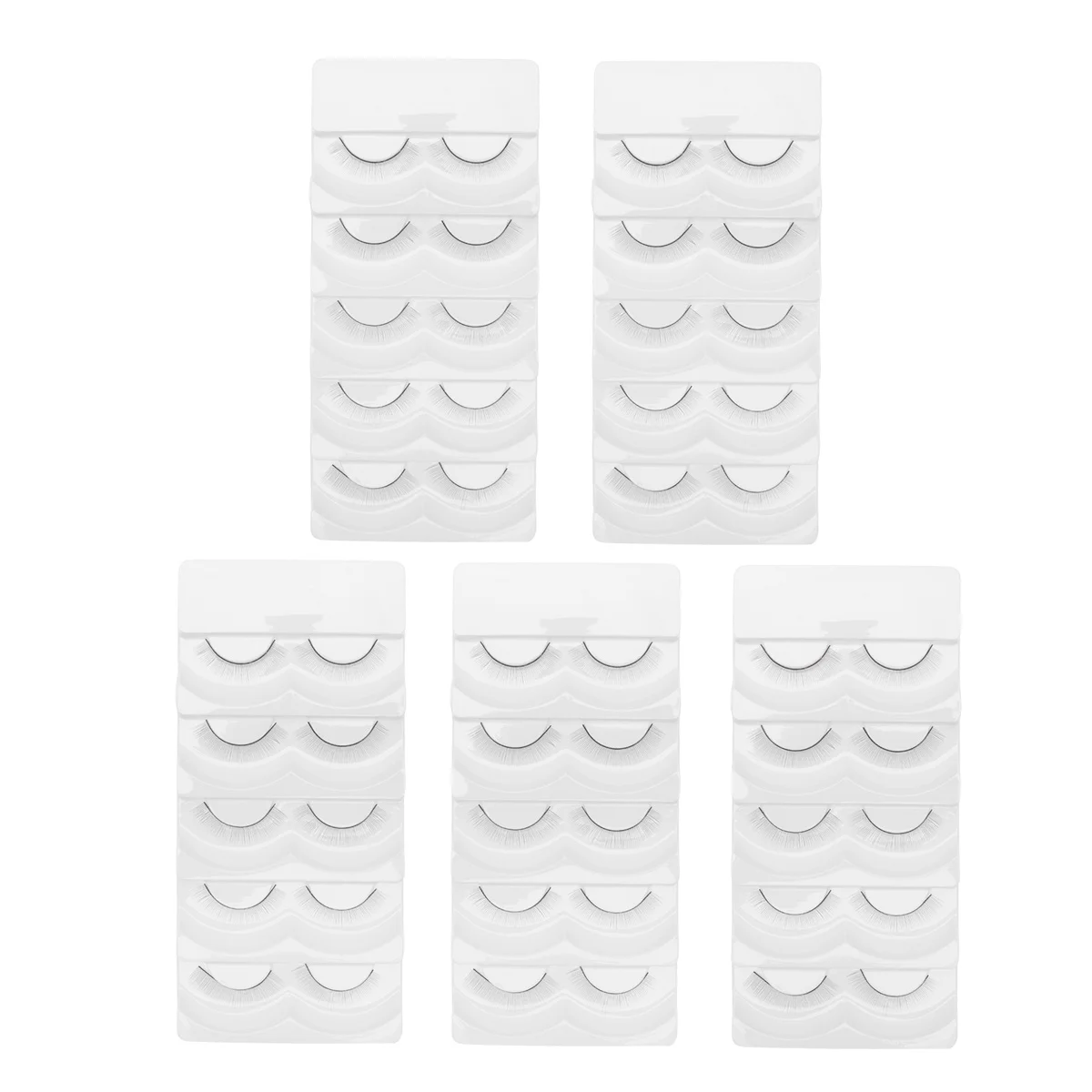 Outils d'extension de cils, faux cils naturels longs et épais, Imitation faite à la main, facile à appliquer, confortable pour la pratique, 5 pièces