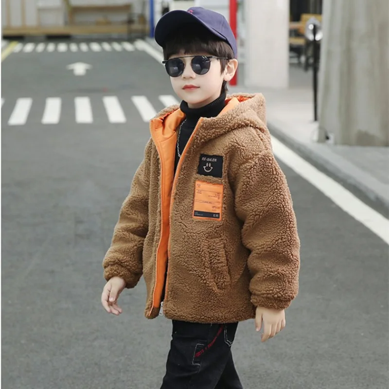 Boys Coat Jacket Outwear Tops Cotton 2022 Graceful Thicken Plus Velvet Winter Autumn Plus Size Overcoat Children's Clothes