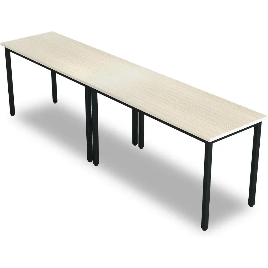 Conference Tables 9Feet Office Computer Desk for Meeting Room Study Writing Printer Podcast Table for 4-8 People Rustic 2PCS 11