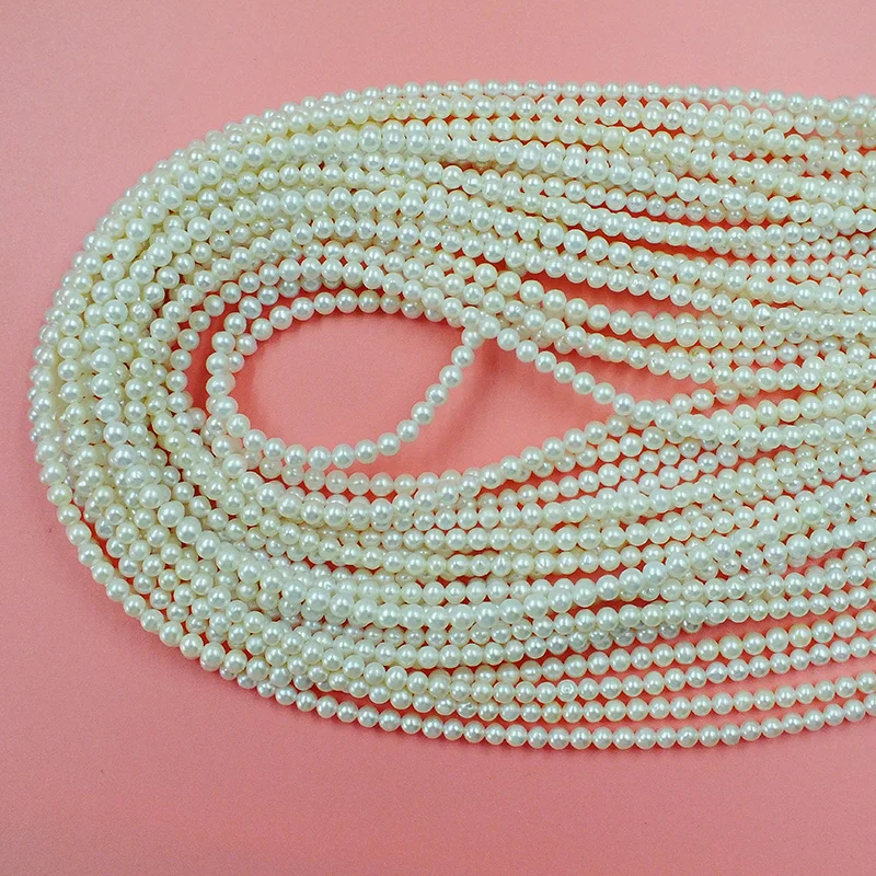 10strands/lot  3.5-4mm AAA  Loose pearl, natural Round freshwater pearl,