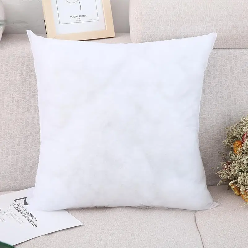 Square PP Cotton Cushion Core Pillow Insert High Elastic Brushed Fabric Down Alternative Microfiber Pillow Inner For Sofa Bed Hotel Home Decor  MOQ:4pcs, Welcome Resellers 15.75x15.75 Inch