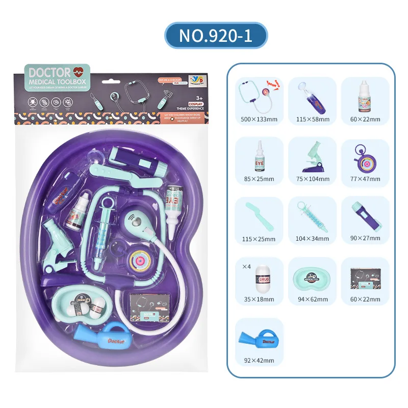 Kit médico para crianças, brinquedos para meninas, meninos, fingir jogar, casa, vestir-se, médico educacional, enfermeiras, fantasia, kit médico, dramatização