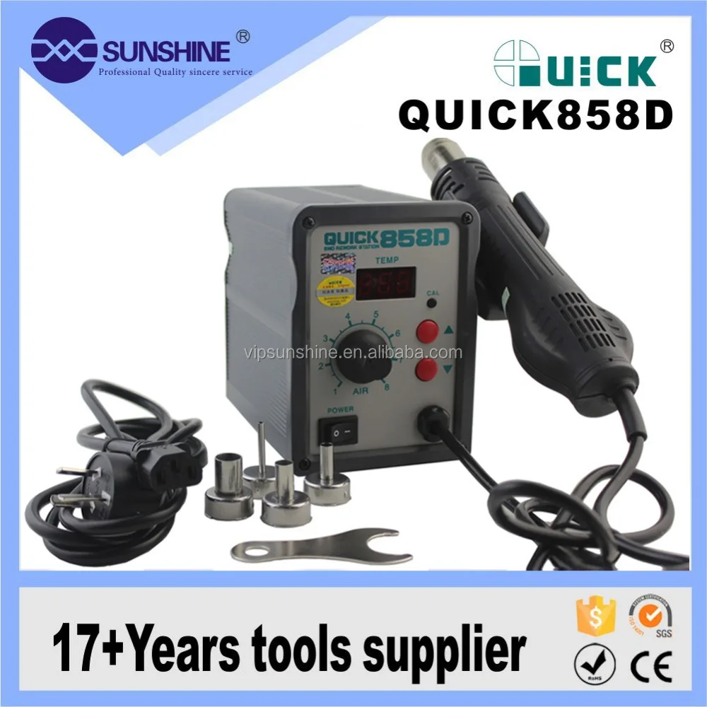 Stasiun Pengerjaan Ulang SMD Udara Panas BGA Otomatis PC Ponsel Digital 858D Cepat