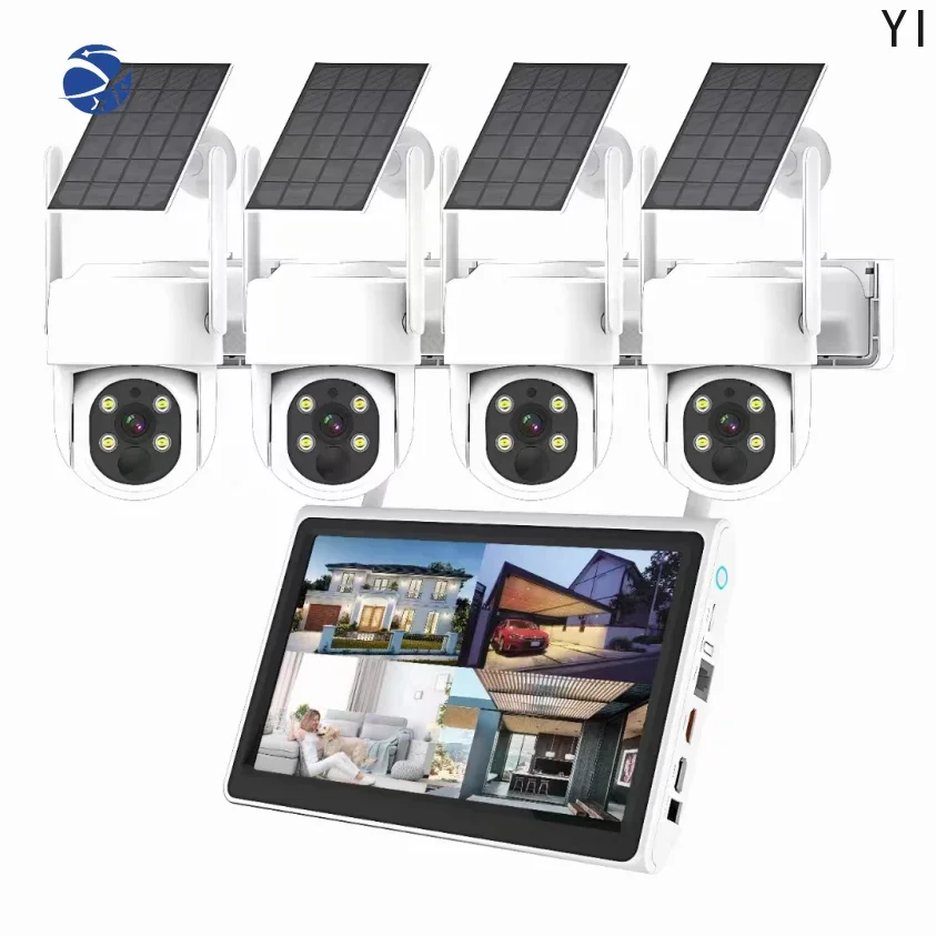 YYHC Jianvision Use Wireless Security Ptz Wifi Ip Cctv Solar Camera Solar Powered Outdoor Waterproof 4MP HD 4channels Poe Nvr Ki