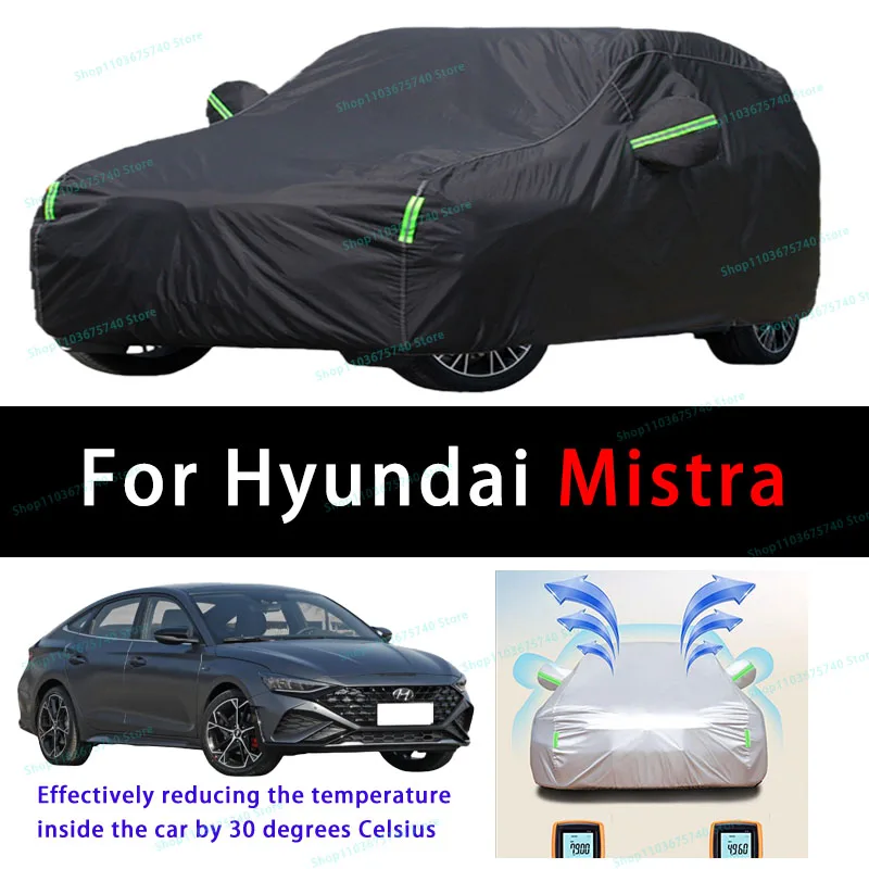 For Hyundai Mistra Summer Full Car Covers Outdoor Sun uv Protection Dust Cooling Protective Auto Protective Cover