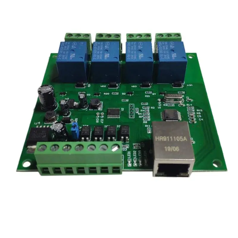 ABRI-4X LAN Ethernet RJ45 TCP/IP WEB Remote Control Board With 4 Channels Relay UDP W5500 Networking Controller