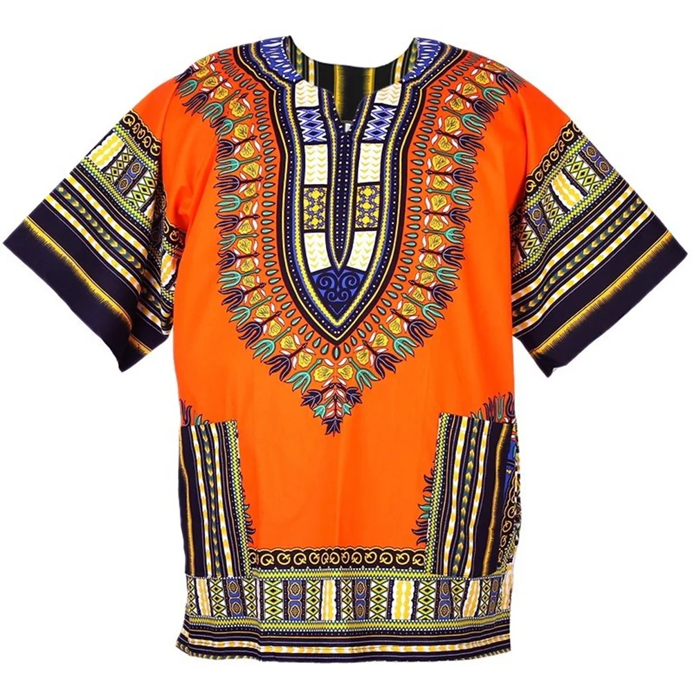 Roupas tradicionais dashiki unissex para homens e mulheres, ajuste solto, camiseta étnica, camiseta respirável, pulôver, moda