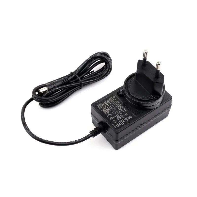 Waveshare Power supply, Lithium Battery Charger, 12.6V/2A, DC jack output, OD 5.5mm, ID 2.1mm, Available In US / EU / UK Plug