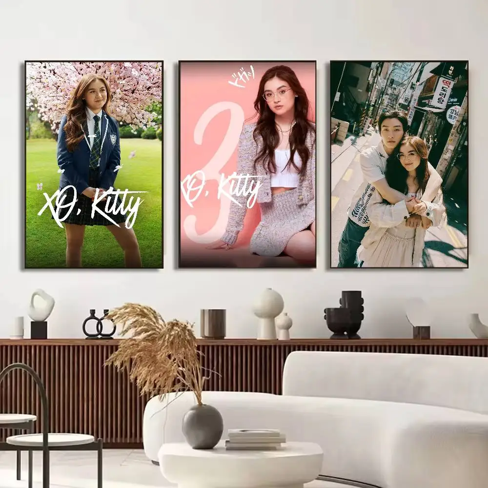 TV XO K-Kitty Poster Versatile HD Waterproof Wall Art Self-Adhesive Decor for Any Space Ideal Gift