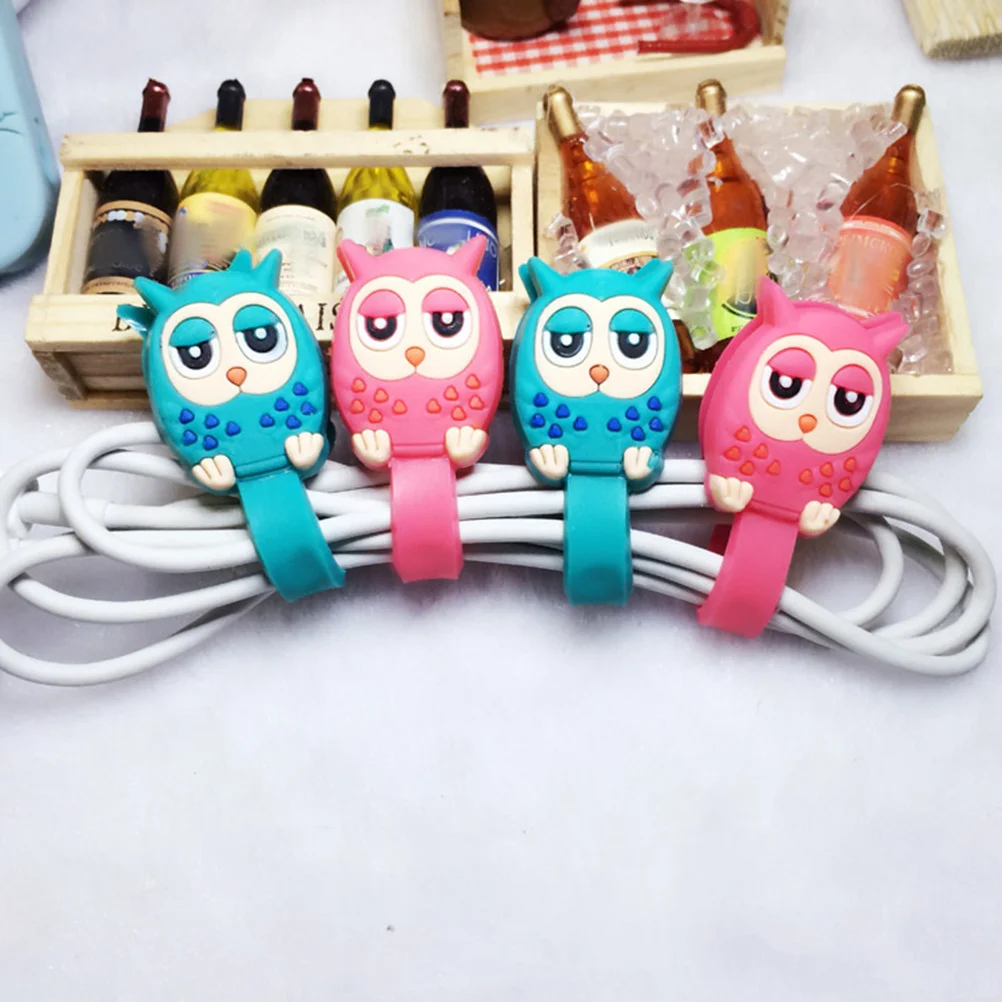 

10pcs Owl Cable Organizer Reusable Waterproof Wire Wrap For Home Car Garage Travel Cord Manager Headset Winder Buckle Design