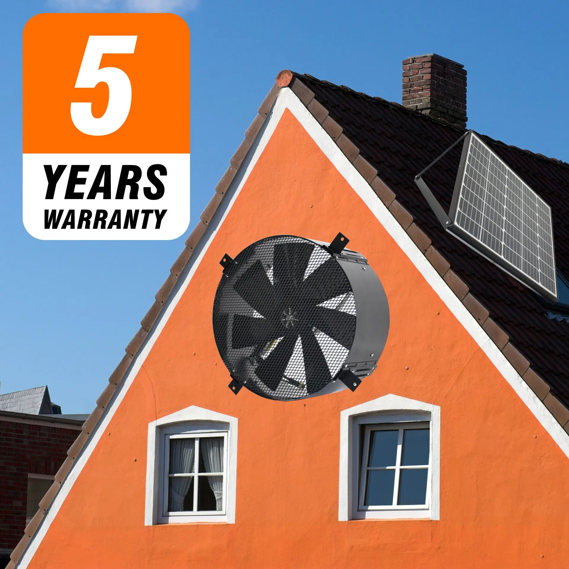 

40W Solar Gable Wall Mount Vent Fan Weatherproof Exhaust Ventilation Fan for Greenhouse & Home
