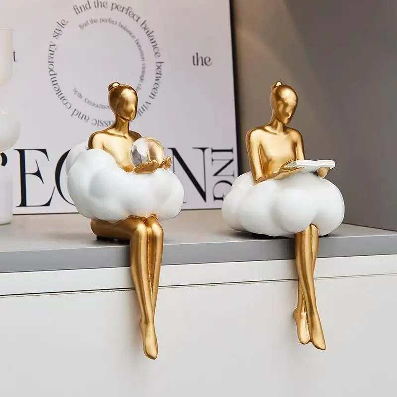 Home Decoration Crafts Miniature Model Office Desktop Living room Creative Paris Dance Girl Display