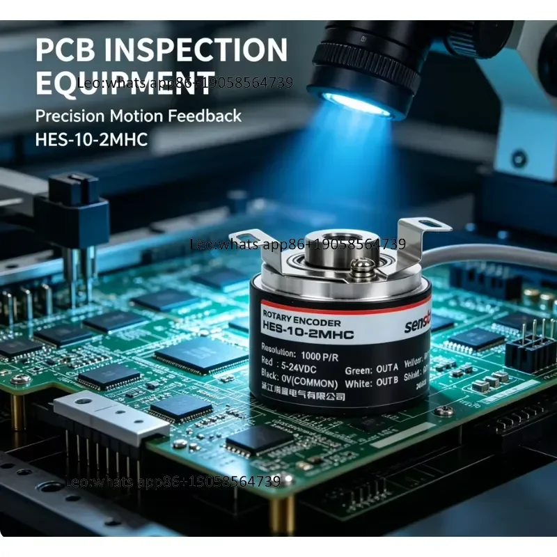 Encoder Óptico Rotativo Tipo Incremental DC5-24V ABZ 3 Fases Sinal A B Z Corpo de 38mm Eixo Sólido Encoder de Pulso 6mm