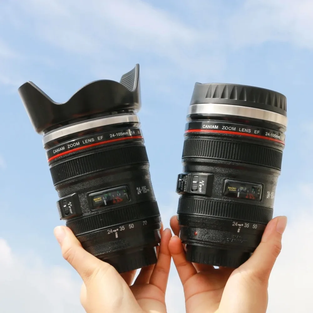 1pc Camera Lens Coffee Mug, Travel Coffee Photographers Mugs Home Supplies Coffee Set Simulation Lens Cup New Strange Water Cup