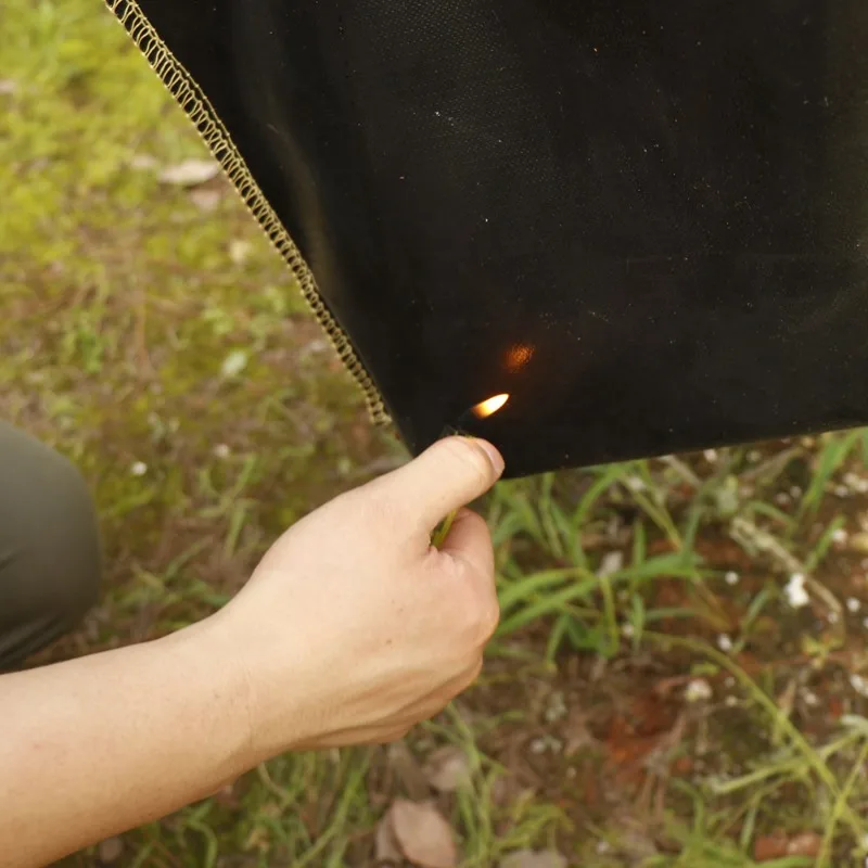 حقيبة تخزين الفحم من كامب فاير - حقيبة قماش سوداء مقاومة للحريق لنقل الشواء والفحم في الهواء الطلق #5