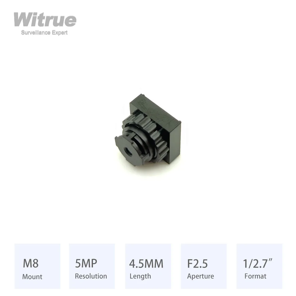 Witrue Pinhole Lens HD 5MP M8*0.35 4.5MM F2.5 1/2.7