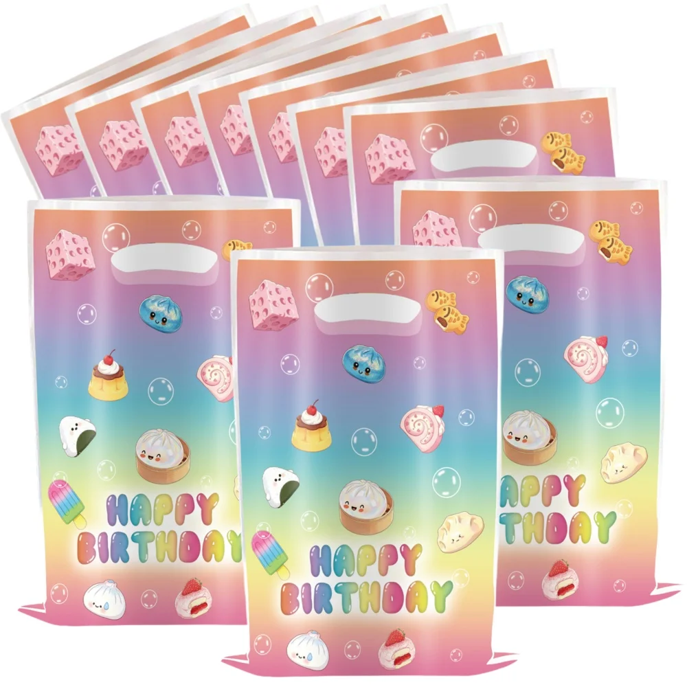 10/20/50pcs Squishy Dumpling Gift Bags Candy HandBags Kids Birthday Party Packaging Bags Baby Shower Decoration Favors Supplies